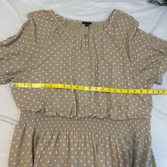 Ann Taylor Tan Polka Dot Maxi Dress - Picture 6 of 7
